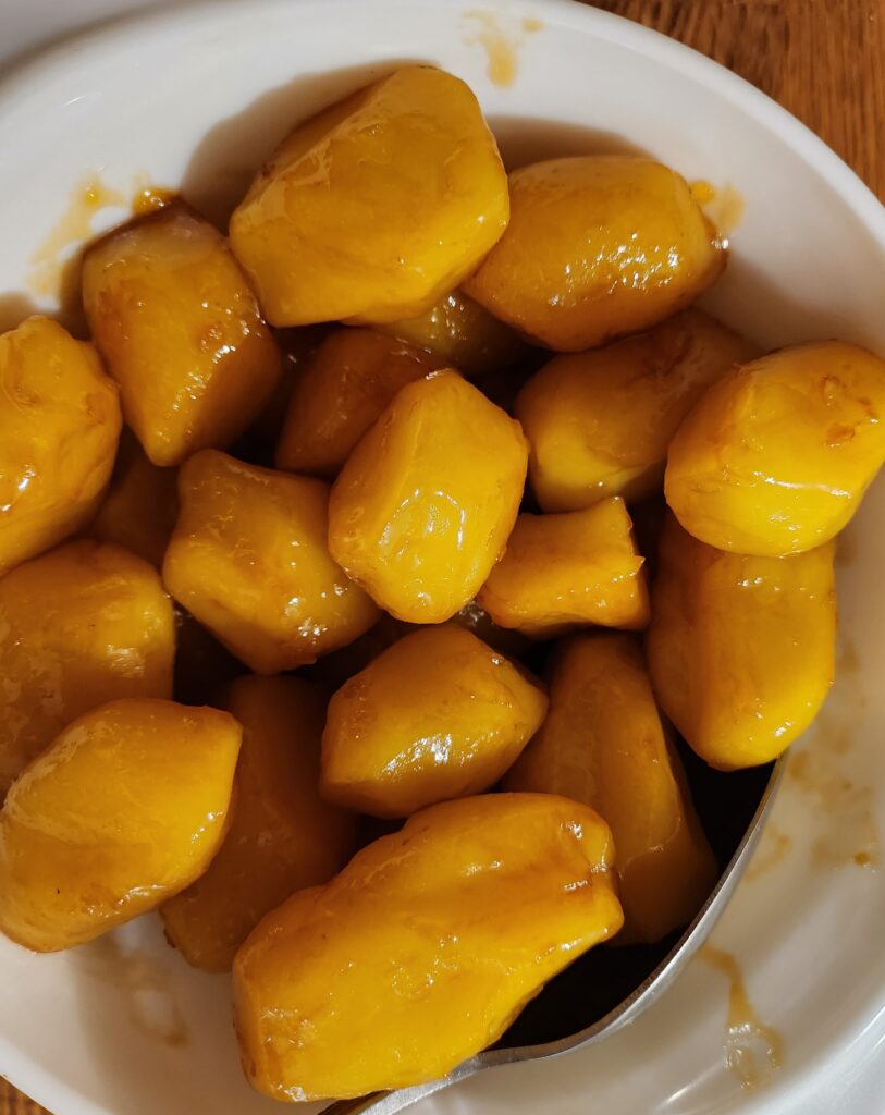 Karamellisoidut perunat