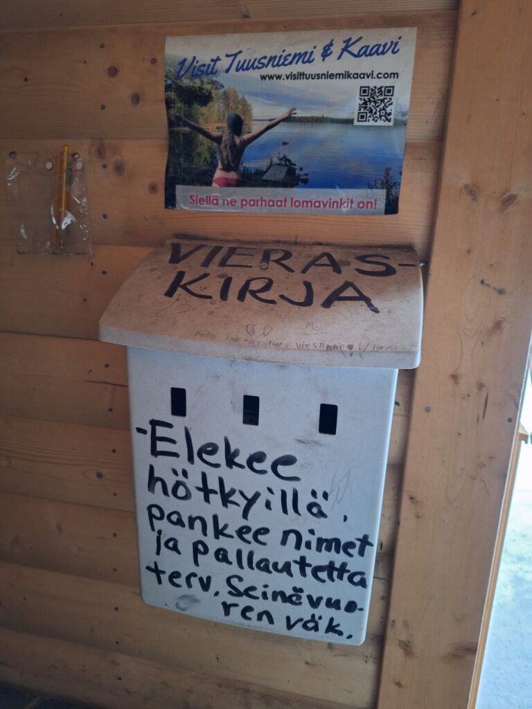 Seinävuoren rotkolaakson vieraskirja